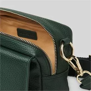 Whistles Green Bibi Leather Crossbody Bag